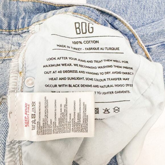 BDG Pax Split Color Denim Jeans Button Fly Raw Hem Size 27 x 30L - Picture 6 of 8